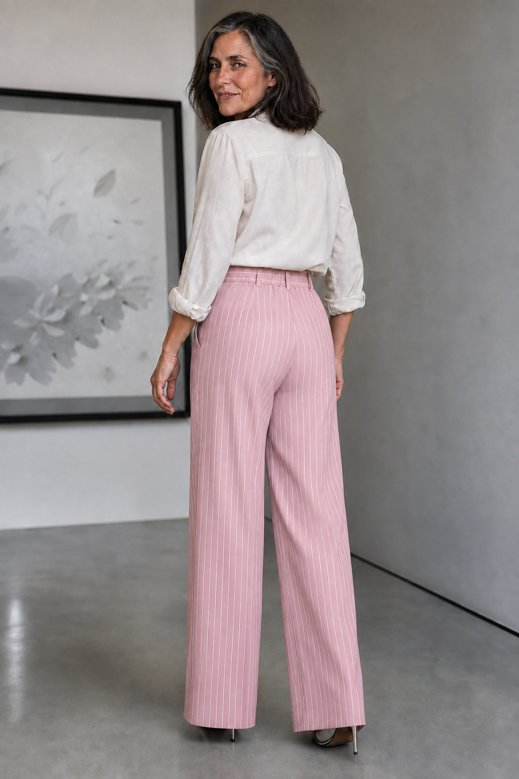 Nerys™ | Pinstripe Wide-Leg Trousers