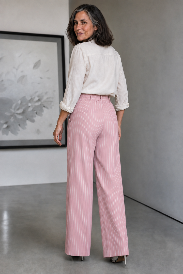Nerys™ | Pinstripe Wide-Leg Trousers