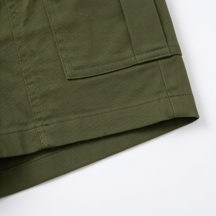 Curvella™ | High-Waisted Stretch Cargo Shorts