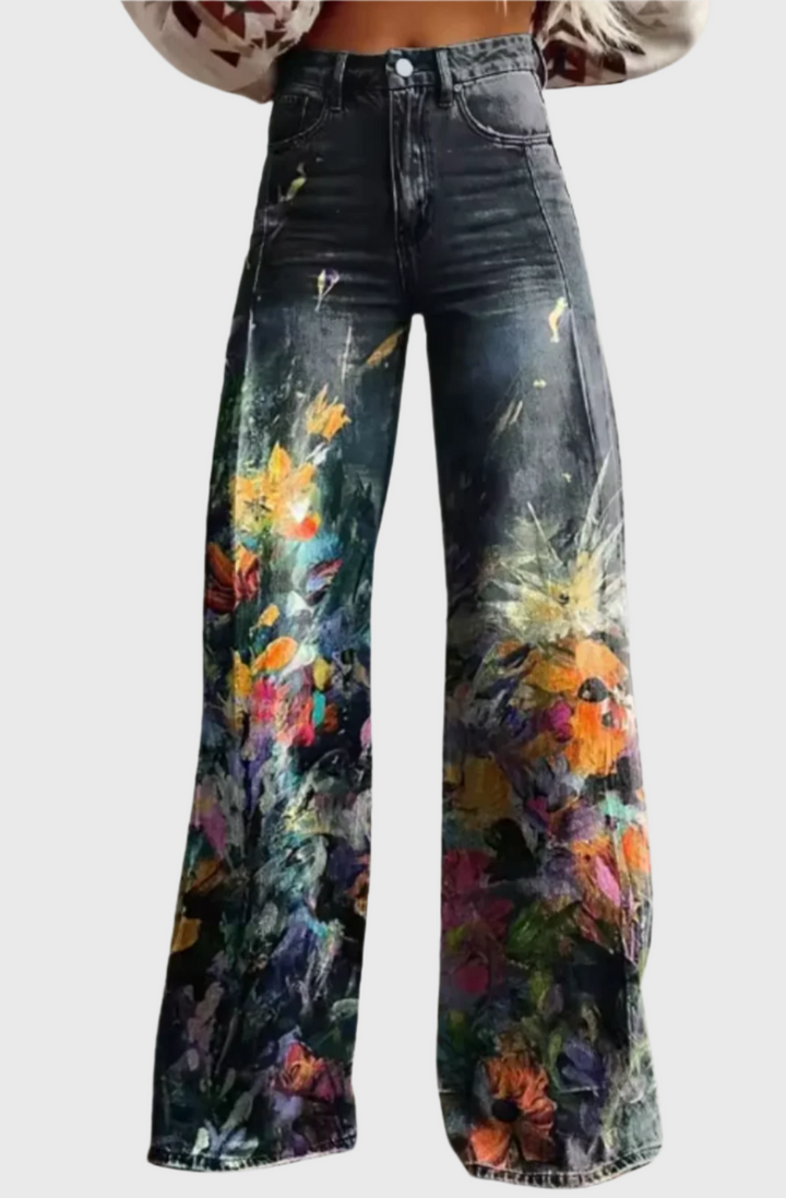 Cadence™ | Boho Vintage Wide-Leg Trousers