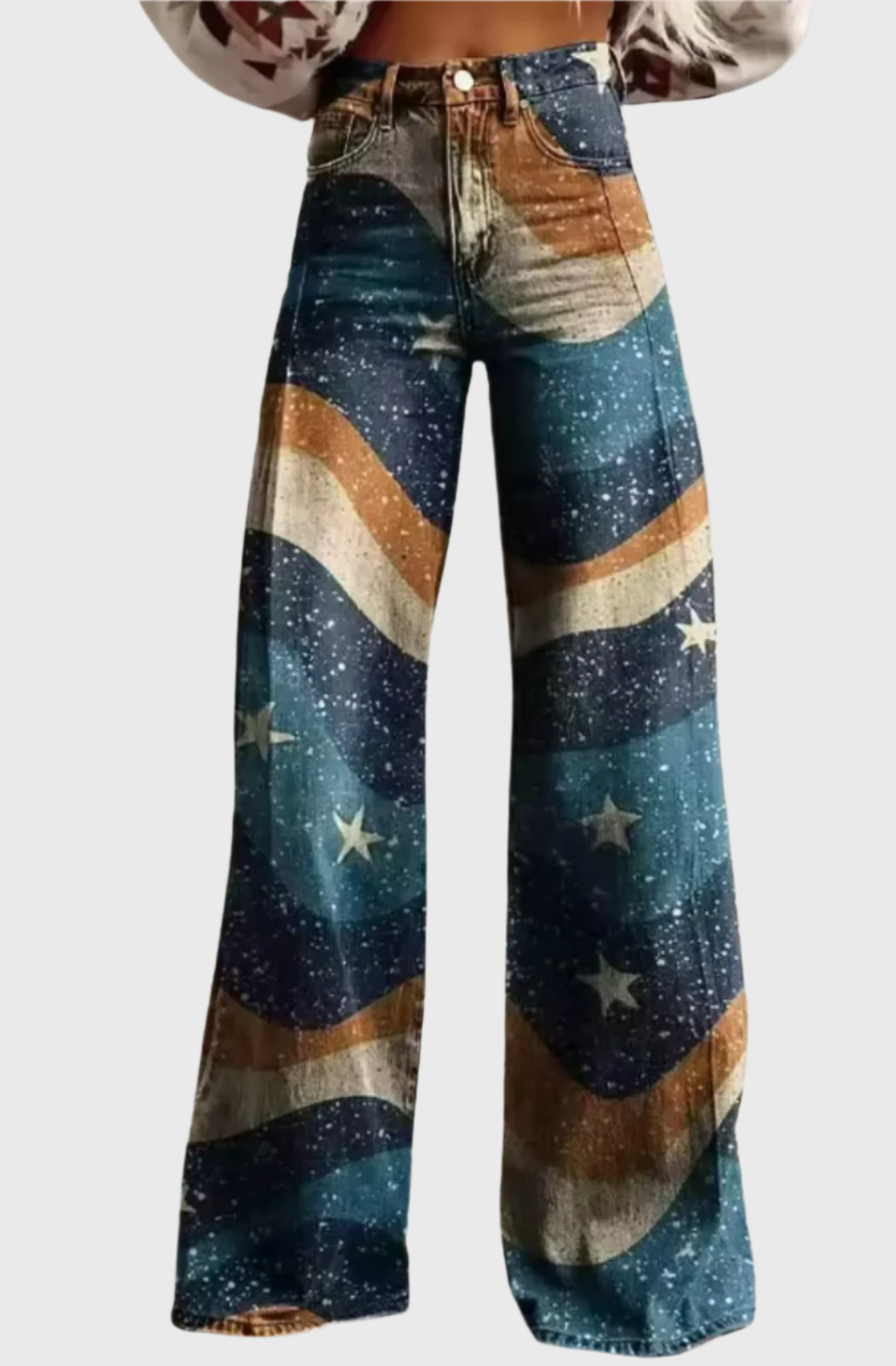 Callista™ | Boho Vintage Wide-Leg Trousers