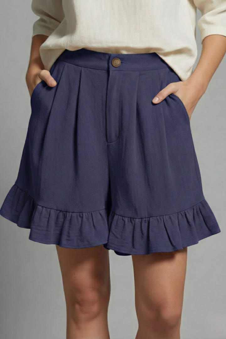 Jacklyn™ | Ruffle-Hem Casual Shorts
