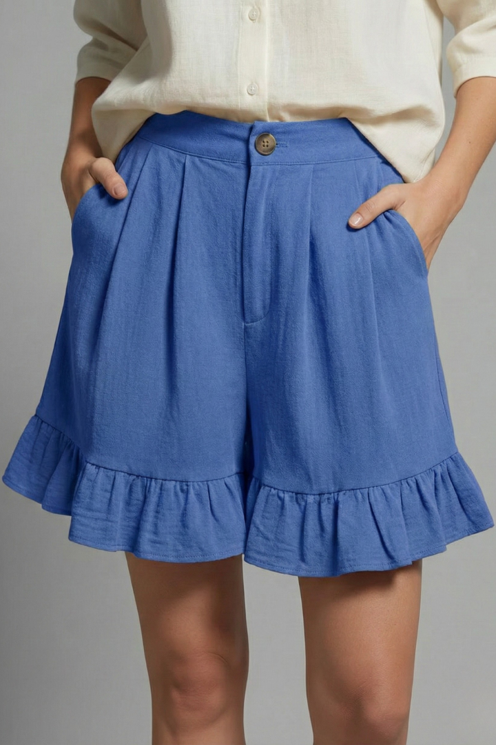 Jacklyn™ | Ruffle-Hem Casual Shorts