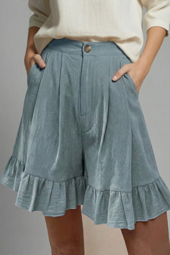 Jacklyn™ | Ruffle-Hem Casual Shorts