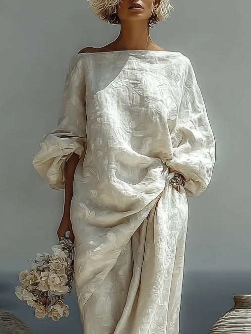 Textured top and wide-leg pants set styling detail