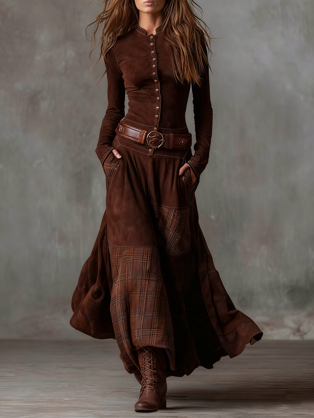 Izabella™ Suede Maxi Dress