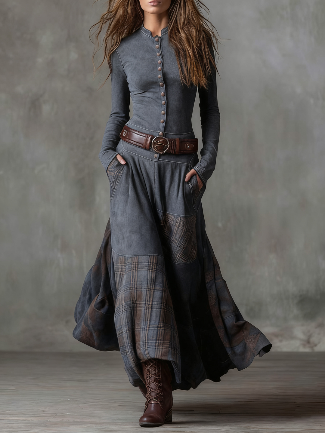 Izabella™ Suede Maxi Dress