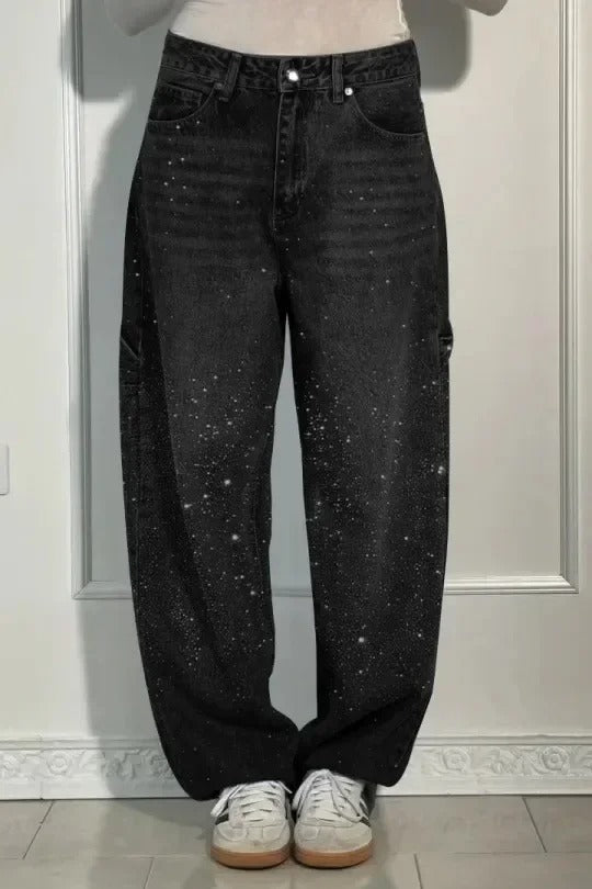 Sorcha™ | High-Waist Glitter Jeans