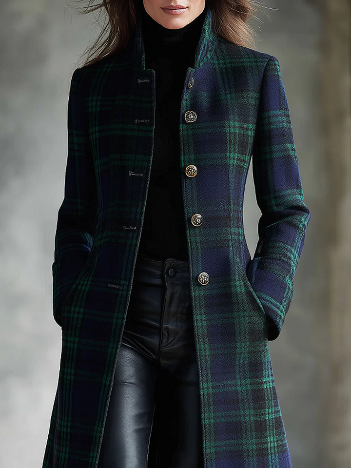 Harlow™ | Retro Checked Midi Jacket