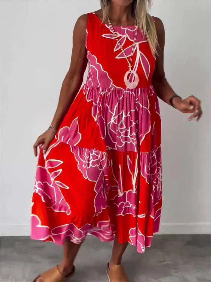 Aveline | Stylish Floral Pattern Dress