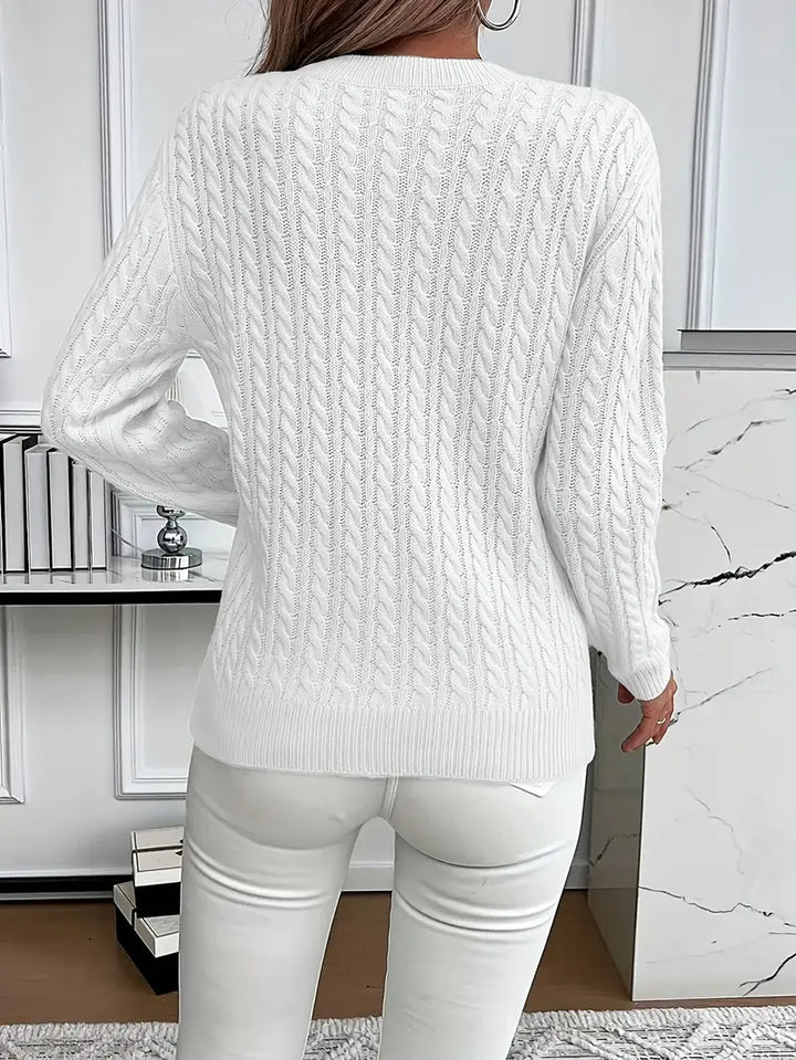 Lena – Cable knit women's sweater
