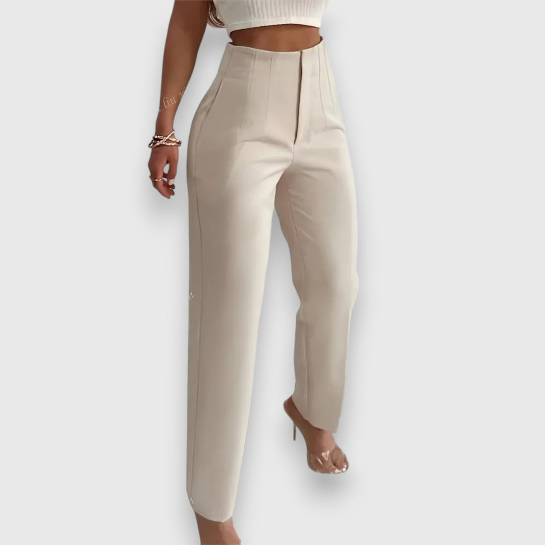 Verena™ | High-Waisted Straight Trousers