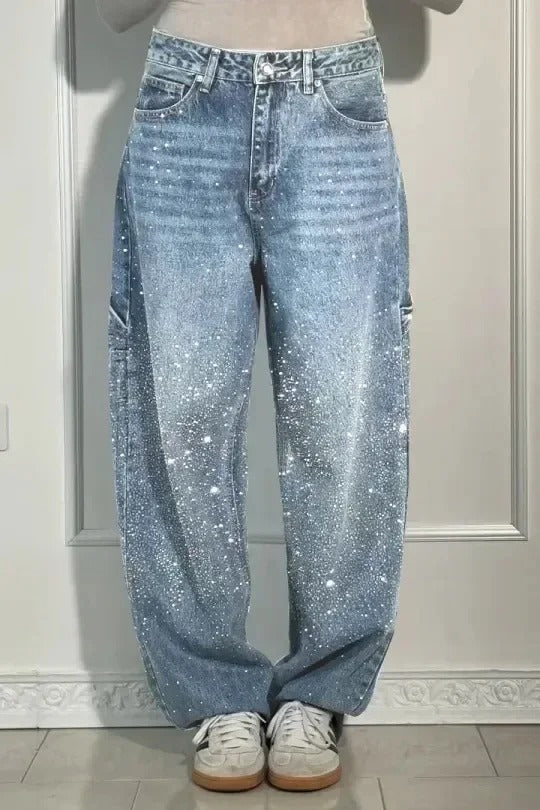 Sorcha™ | High-Waist Glitter Jeans