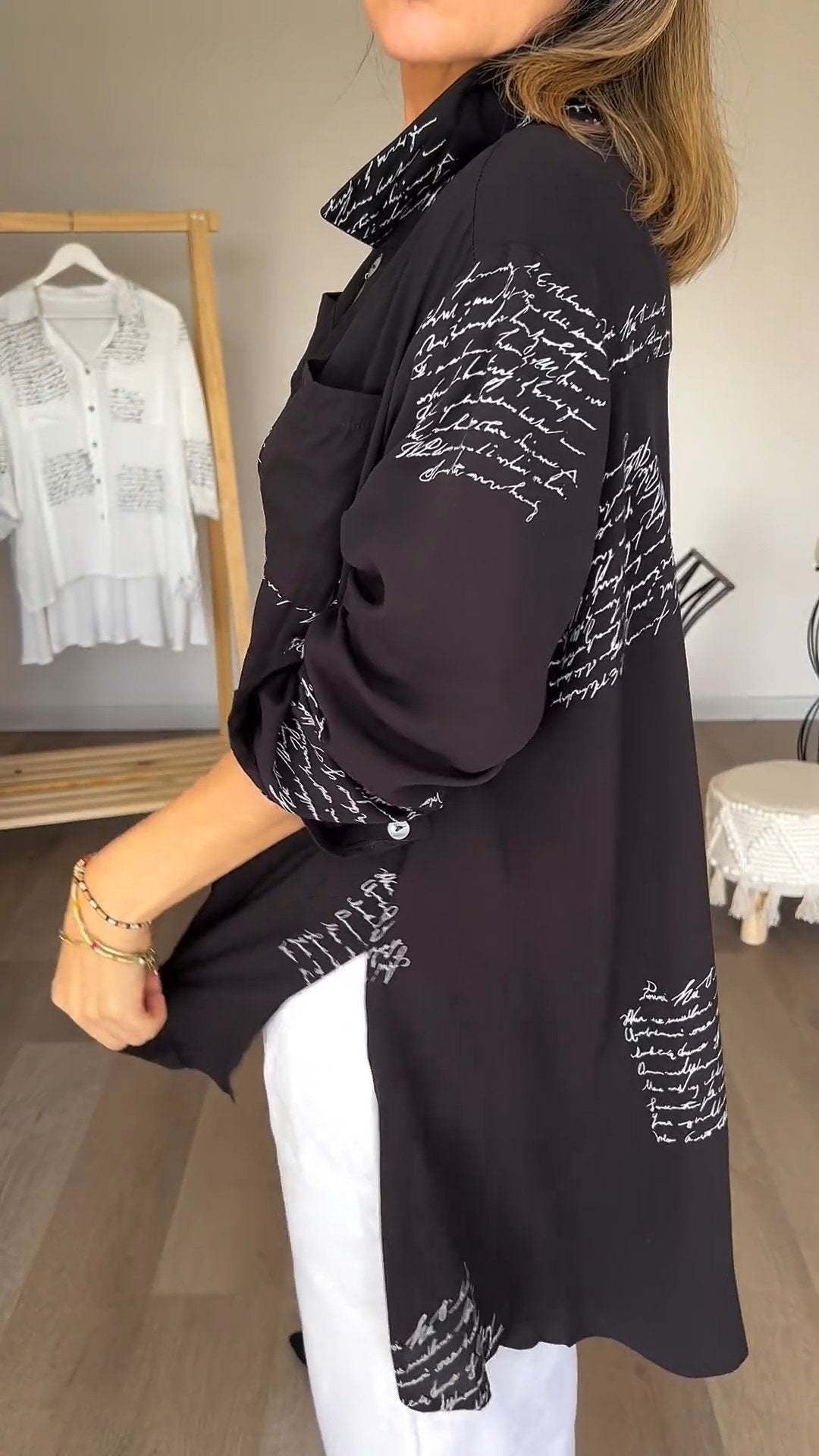 Skylar – Handwritten Button-Up Shirt