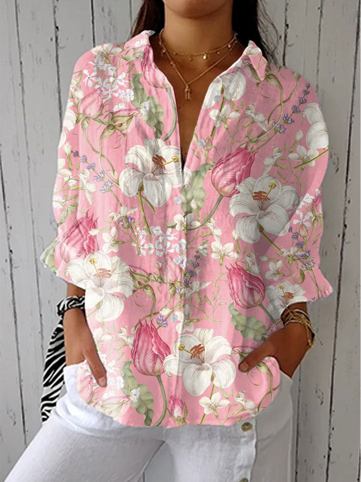 Anne™ | Chic Floral V-Neck Blouse
