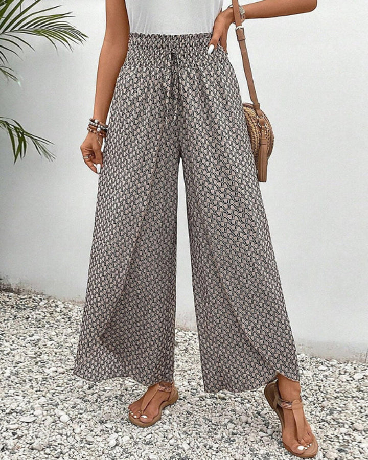 Lunetta™ | Printed Wide-Leg Trousers