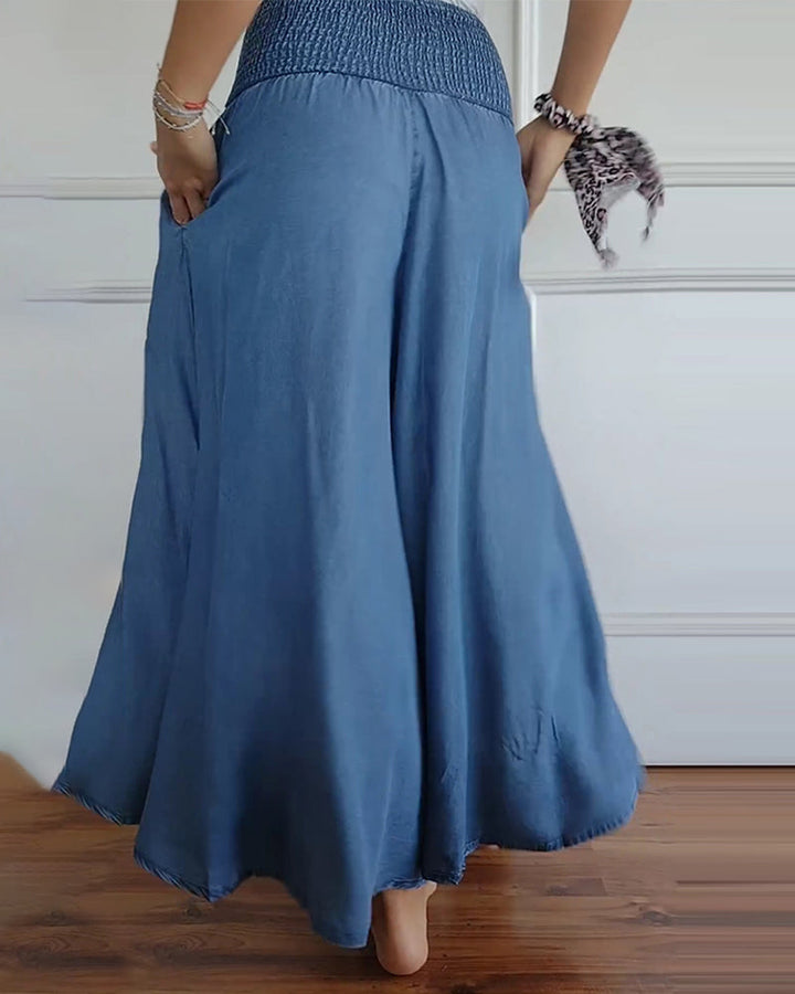 Jasper™ | Flowy Smocked-Waist Pants