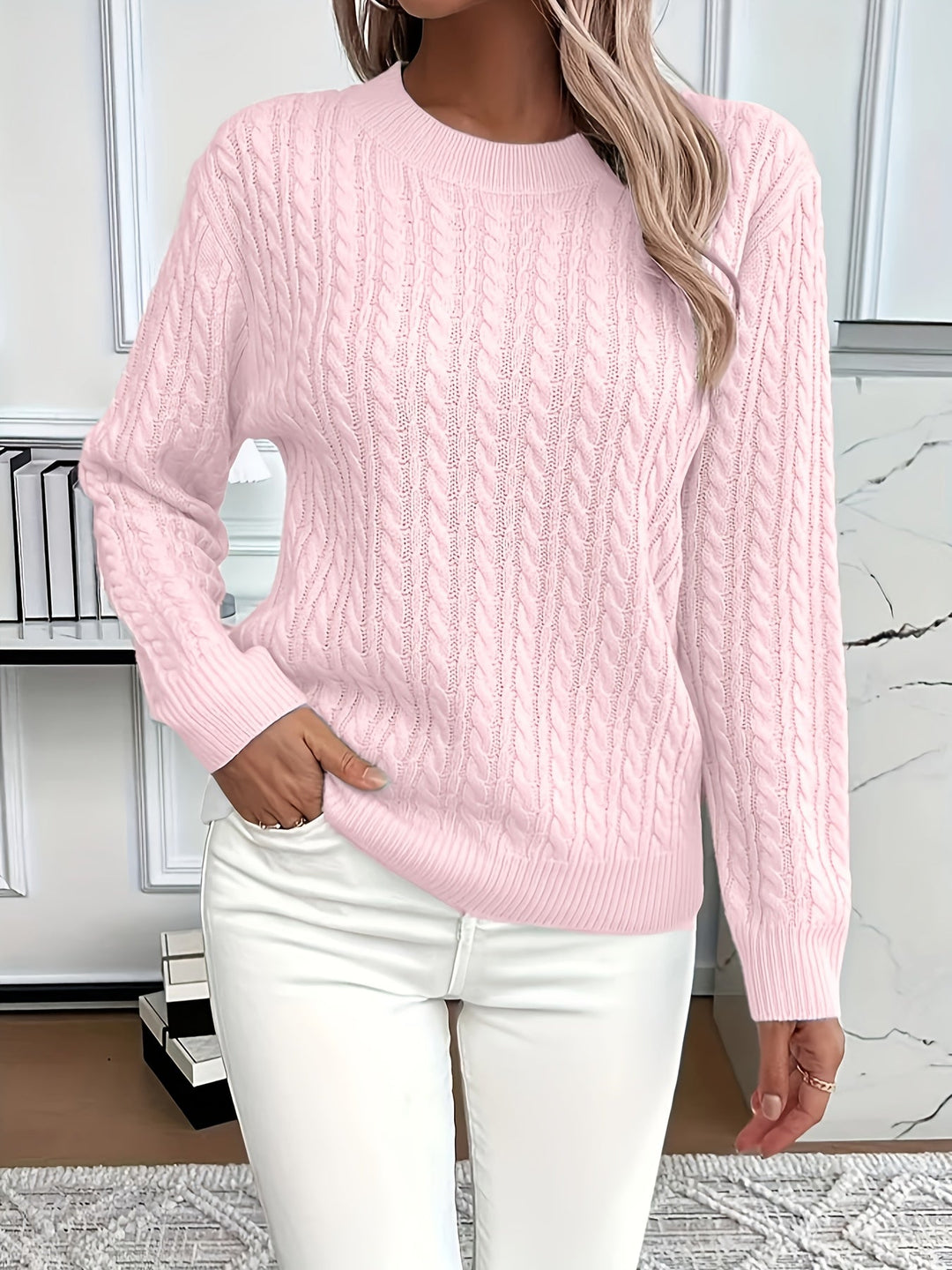 Lena – Cable knit women's sweater