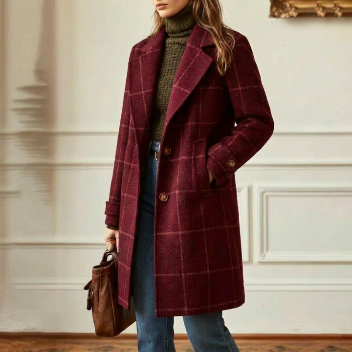 Hailey™ | Wool Check Coat