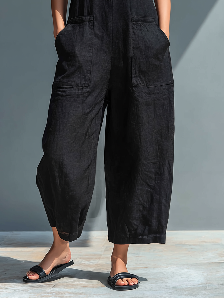 Jade – Sleeveless Linen Jumpsuit