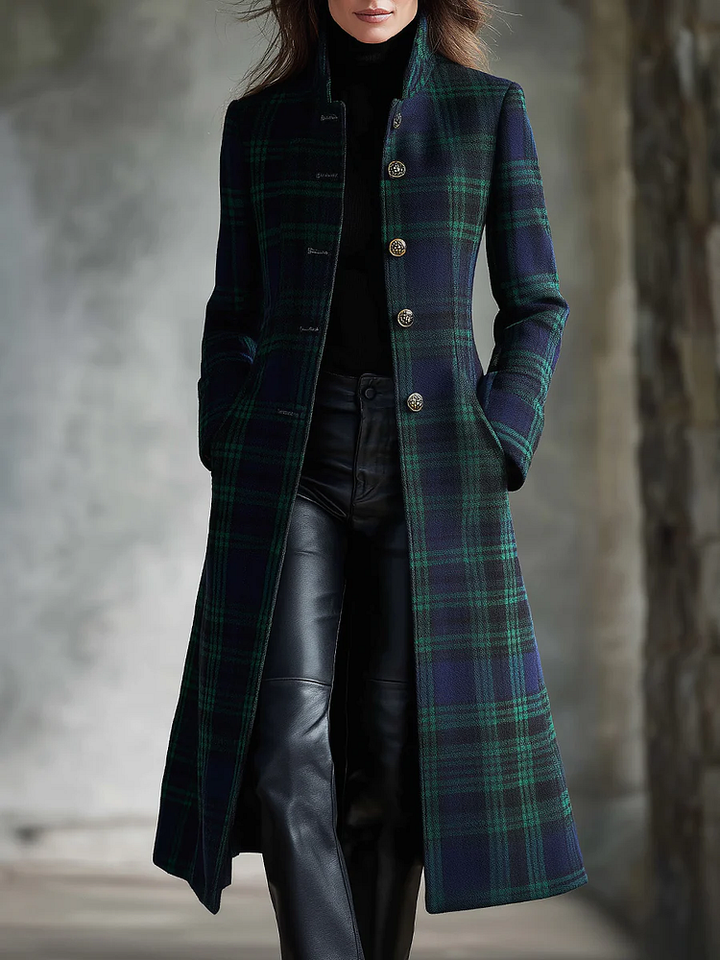 Harlow™ | Retro Checked Midi Jacket