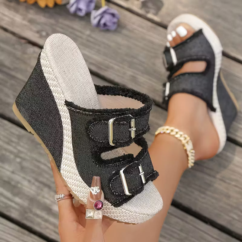 Atelier – Fray Edge Wedge Sandals