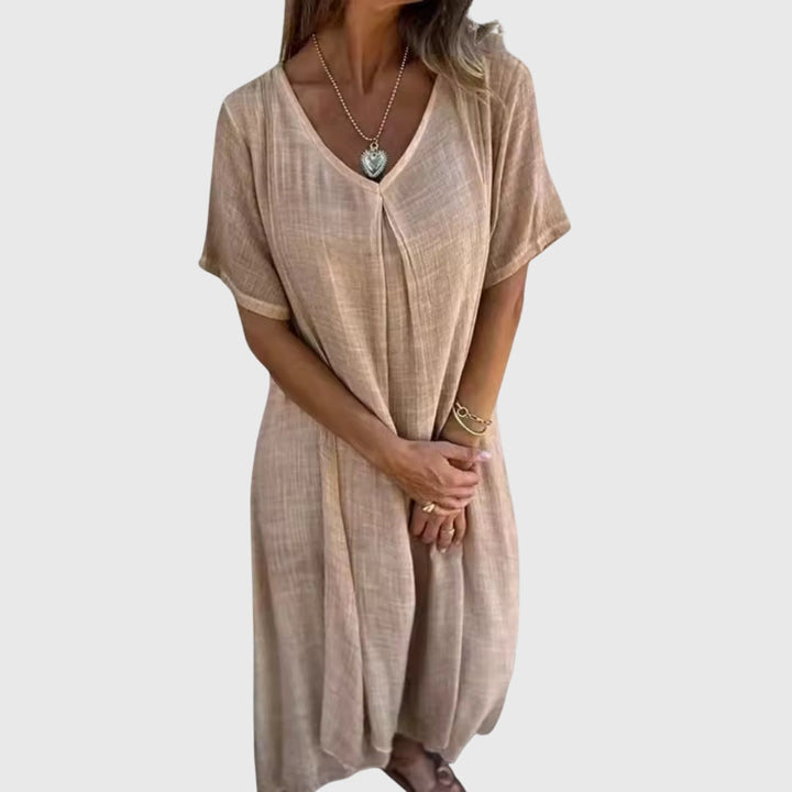 Fiona™ | Elegant Lightweight V-Neck Dress