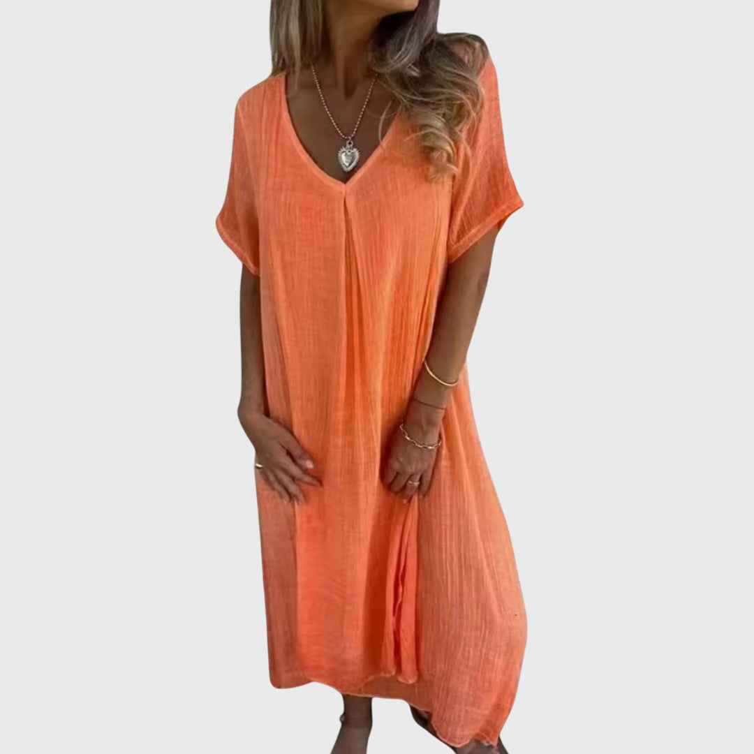 Fiona™ | Elegant Lightweight V-Neck Dress