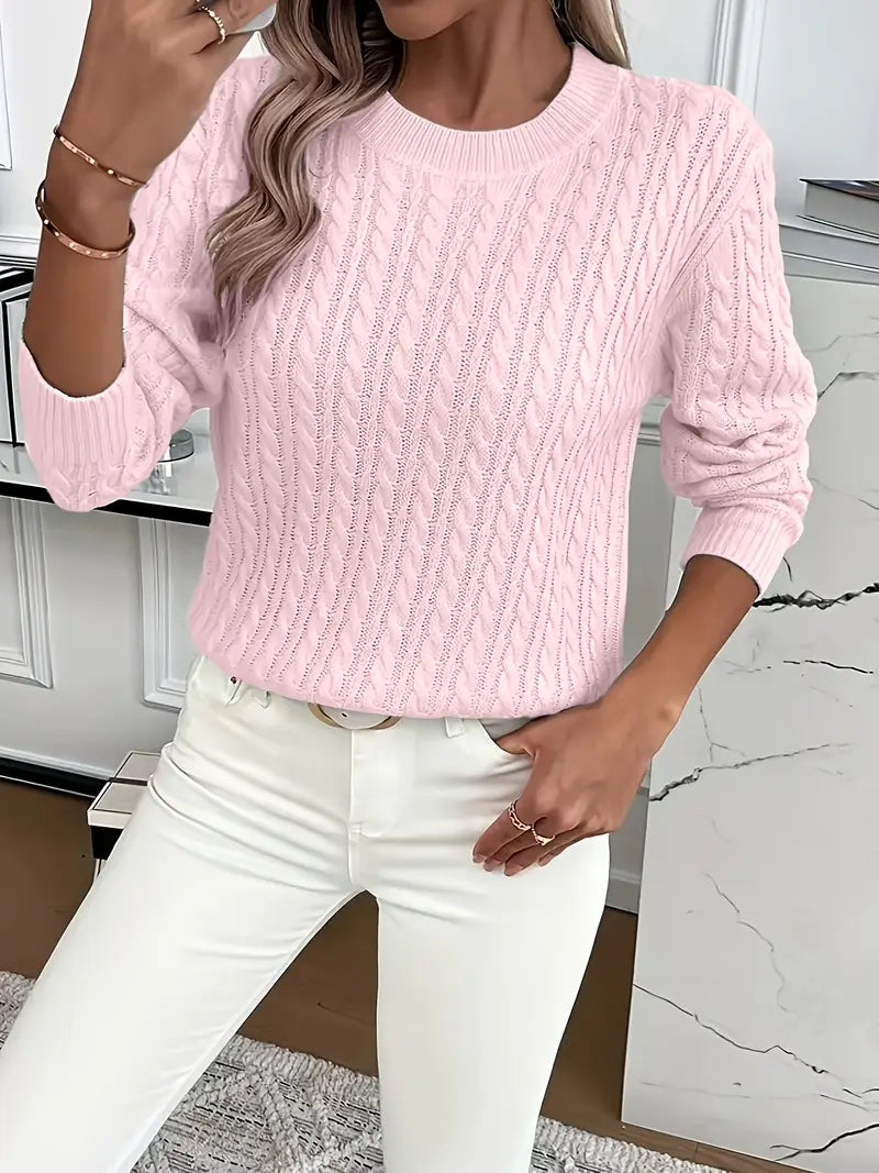 Lena – Cable knit women's sweater