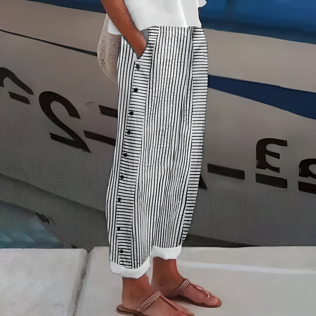 Dagny™ | Striped Straight-Leg Pants