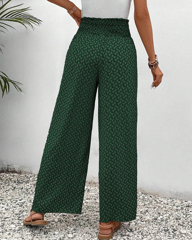 Lunetta™ | Printed Wide-Leg Trousers