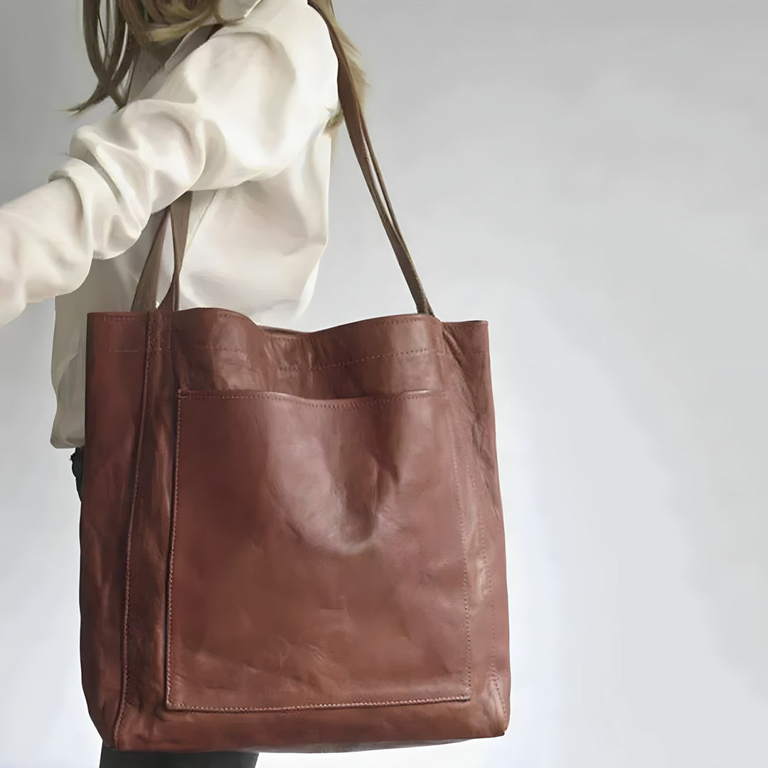 Carol™ | Modern Chic Leather Tote Bag