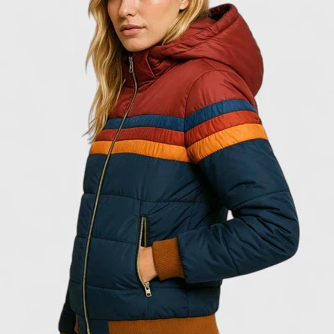 Serenyanna™ | Retro Striped Padded Jacket