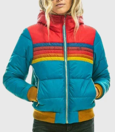 Serenyanna™ | Retro Striped Padded Jacket