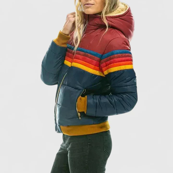 Serenyanna™ | Retro Striped Padded Jacket