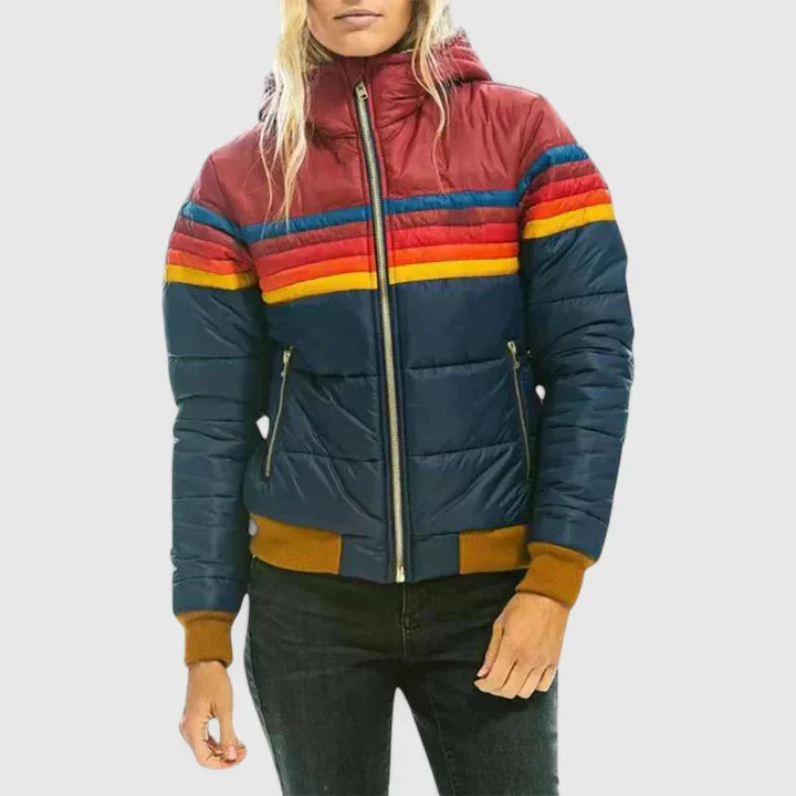 Serenyanna™ | Retro Striped Padded Jacket