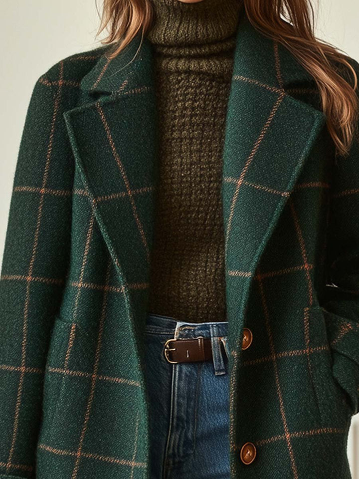 Hailey™ | Wool Check Coat