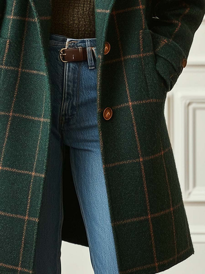 Hailey™ | Wool Check Coat