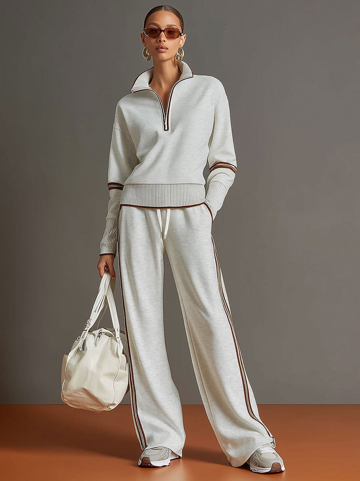 Rosalie™ | Color-Block Wide-Leg Trousers Set