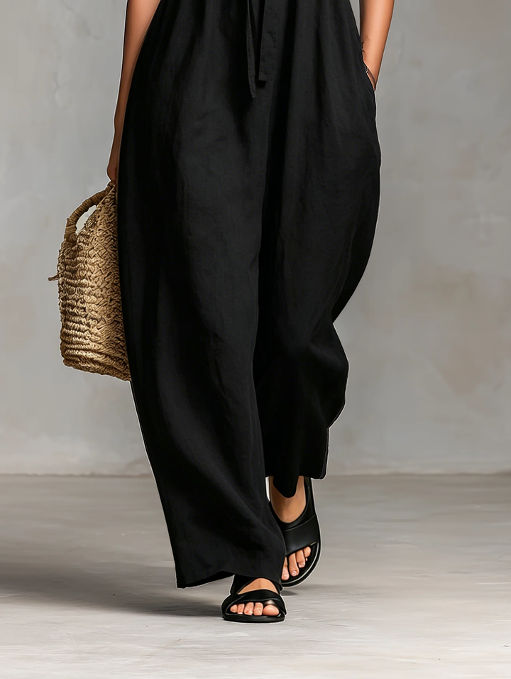Fleur – Sleeveless Linen Blend Jumpsuit