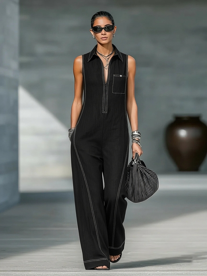 Noémie – Minimalist Sleeveless Jumpsuit
