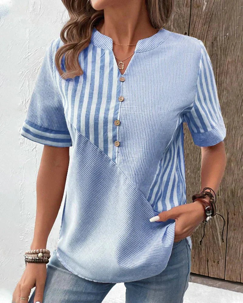 Marigold | Soft Striped Blouse