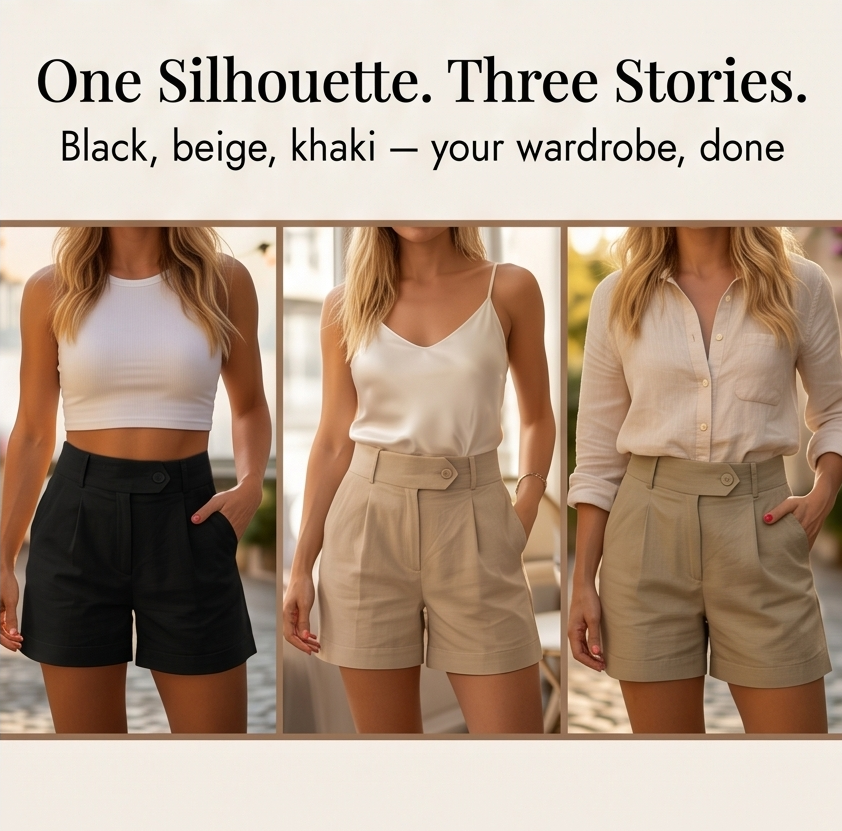 Lunavia™ | Pleated Tailored Shorts