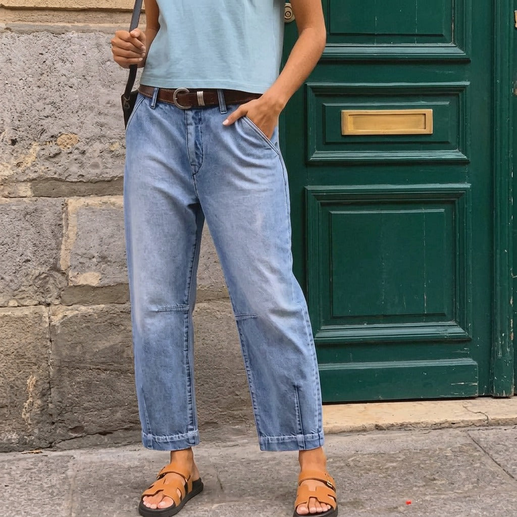 Lumière™ | Cropped Barrel Jeans