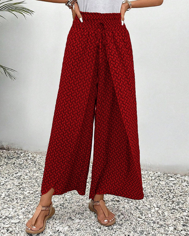 Lunetta™ | Printed Wide-Leg Trousers