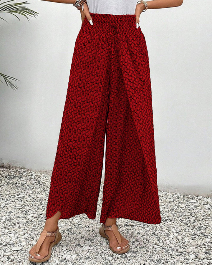 Lunetta™ | Printed Wide-Leg Trousers