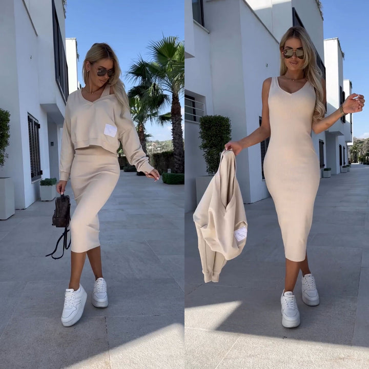 Sabrina | Elegant Dress with Sweater
