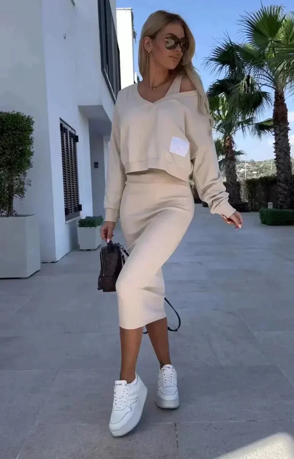 Sabrina | Elegant Dress with Sweater