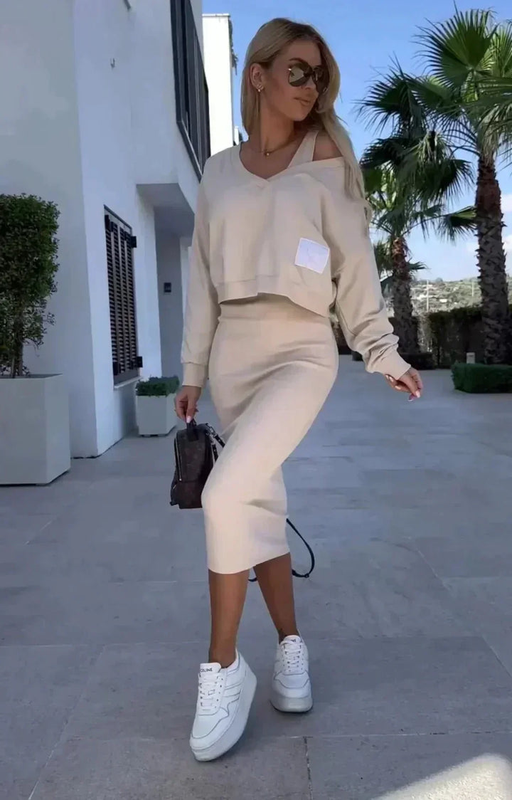 Sabrina | Elegant Dress with Sweater