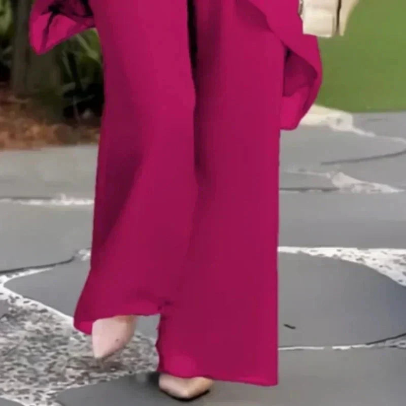 Idony™ | Draped Palazzo Pants Set